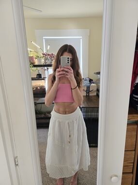 White Boho Skirt